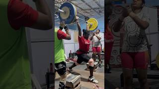 95kg clean and jerk 🏋️‍♀️ fitness motivation girlsfitnessmotivation trending viralshort reels [upl. by Tonneson]