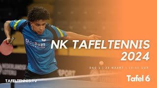 NK Tafeltennis 2024 Dag 1  Tafel 6 [upl. by Noraj]