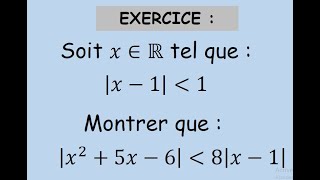 Ordre dans IR Série 2 Exercice 10Valeur absolueTCSFTronc commun science français [upl. by Gazzo]