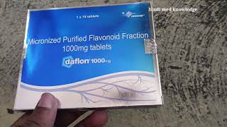 DAFLON TABLET  1000 MG  PILES MEDICINE  HOW TO USE Dose daflon 1000 tablets [upl. by Efinnej]