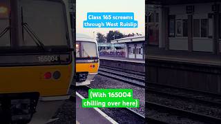 Class 165 West Ruislip flyby train trains uktrains chiltern class165 flyby shorts [upl. by Ewolram]