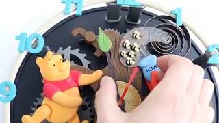 SOLD WALT DISNEY POOH Wall Clock ANIMATED Chime VOLUMENIGHT CONTROL Singing Moving [upl. by Bouzoun]