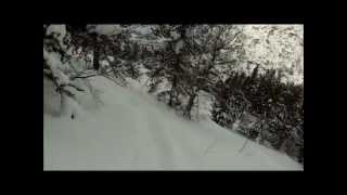 Off Piste powder day in Arcalis Vallnord in Andorra 22nd January 2013 [upl. by Burhans]