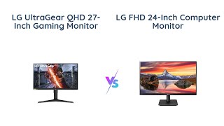 🎮 LG UltraGear QHD 27Inch Gaming Monitor vs LG FHD 24Inch Computer Monitor 🖥️ [upl. by Dennard]