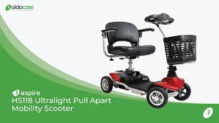 Aspire HS118 Ultralight Pull Apart Mobility Scooter  Product Spotlight [upl. by Nuawed648]