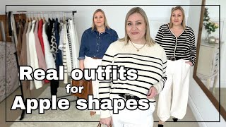 Outfit inspiration for plus size apple shapes  How to build an outfit [upl. by Rubenstein]