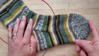 Tutoriel Tricot  Chaussette toe up avec gousset et talon double  Partie 1 [upl. by Ellenwad]