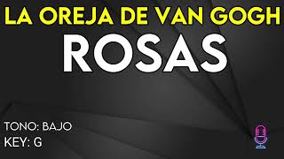 La Oreja De Van Gogh  Rosas  Karaoke Instrumental  Bajo [upl. by Akerdal925]