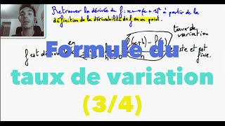 Formule du taux de variation 34 [upl. by Sarilda937]