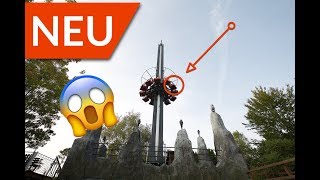 DER RITTERSCHLAG Neuer Freefalltower im Freizeitpark Schloss Thurn [upl. by Gerdi]