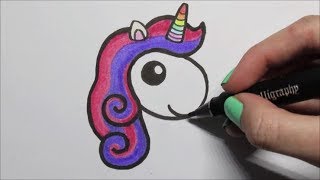 🦄 Zo teken je een baby unicorn  MAKKELIJK🦄 [upl. by Netnert]