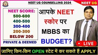 MBBS BUDGET for Private Colleges जानिए आपके NEET स्कोर पर कौन सा कॉलेज मिलेगा [upl. by Janek795]