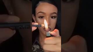 melting Lip liner  😱🤯shorts lipstickshack liplinerhack viralhacks [upl. by Knutson]