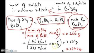 Gravimetric Analysis Calculation [upl. by Ardnosak]