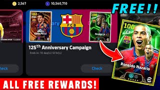 eFootball™ 2025 New Fc Barcelona 125th Anniversary Campaign Rewards  MSN Club Packs Coins [upl. by Trula]