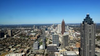 Westin Peachtree Plaza Atlanta  panoramic elevator to Sun Dial Bar [upl. by Staten]