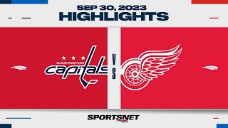 NHL PreSeason Highlights  Capitals vs Red Wings  September 30 2023 [upl. by Yerocaj]