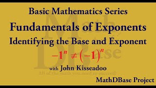 Fundamentals of Exponents  1 Identifying the Base and Exponent [upl. by Marquis39]