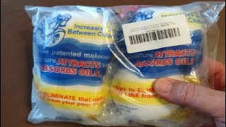 Comparing 3 hot tub scum absorbers Scumball Surface Oil Absorber Removes Scum Oils [upl. by Anthea]