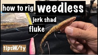 HOW TO RIG A WEEDLESS FLUKE tips with ty  REDFISH amp TROUT [upl. by Winnie287]