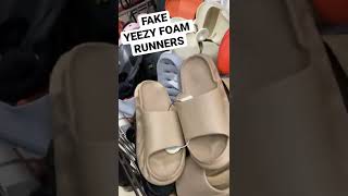 FAKE YEEZY FOAM RUNNERS  DO NOT BUY  REAL VS FAKE  I WAS SHOCKED TO SEE THIS IN A STORE [upl. by Navarro]