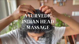 Ayurvedic Indian Head Massage Shiro Abhyanga Oil Massage for healthy hair and nervous system [upl. by Fasto378]