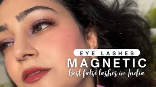 Magnetic lashes tutorialEvor beautyfalse lashes Eyelash available in India ✨👁️ [upl. by Broek345]