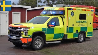 Chevy ambulances responding in Karlstad Sweden SE  92024 [upl. by Lucias]