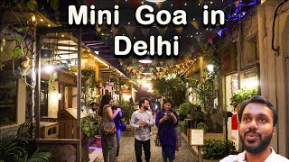 Champa Gali Delhi  Places to Visit in Delhi  Champa Gali Best Cafe  Champa Gali Saket Delhi Night [upl. by Ahsenwahs]