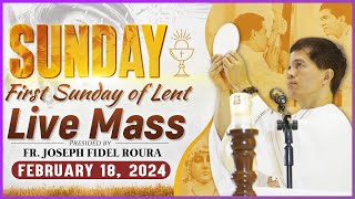 SUNDAY FILIPINO MASS TODAY LIVE II FEBRUARY 18 2024 I FIRST SUNDAY OF LENT  FR JOSEPH FIDEL ROURA [upl. by Ardnuahsal]