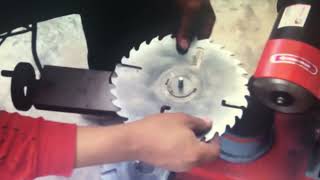 Our Saw Blade Sharpener Operation Videocircularsaw knifesharpener SawBladeSharpener [upl. by Attaynek]