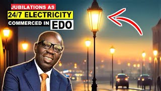 EDO JUBILATION IN BENIN CITY AS OBASEKIS 247 SOLAR ELECTRICITY BEGINS TO WORK IN EDO STATE [upl. by Enywtna]