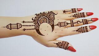 Eid Special Chand Mehndi designsStylish Moon Mehandi designSimple Mehandi ka designMehndi design [upl. by Nnyrat]