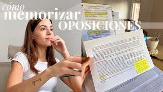 CÓMO MEMORIZAR LA OPOSICIÓN paso a paso 📖  Así estudié mi temario de forma literal desde cero [upl. by Alfi825]