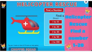 KS1 Maths Helicopter Rescue Game  Find a number 110 amp 120 [upl. by Dlopoel]