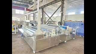 Disposable Non Woven Bed Sheet Roll Making Machine with Punching [upl. by Llertak426]