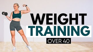 30 Minute Weight Training Workout Over 40  female [upl. by Kamila811]