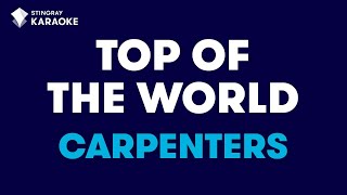 The Carpenters  Top Of The World Karaoke With Lyrics [upl. by Keryt]