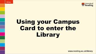 Using your Campus Card to enter the Library building [upl. by Phares607]