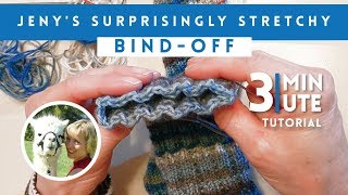 How to Knit Jenys Surprisingly Stretchy BindOff [upl. by Wyndham]