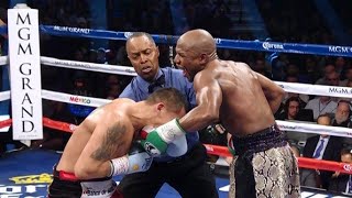 Floyd Mayweather gets bit and screams in pain [upl. by Aihcropal]