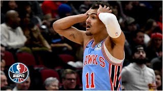 Trae Young ejected in Hawks’ win vs Bulls  NBA Highlight [upl. by Arbed]