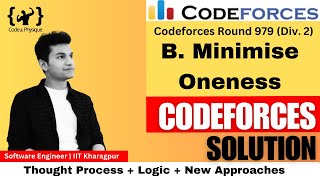 B Minimise Oneness  See the Comments for logic behind  Best Solution  CODEFORCES 979 DIV2 [upl. by Eceinahs469]