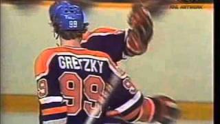 1980NHL  Edmonton  Toronto  Gretzky Scores 6 points [upl. by Atteuqnas37]