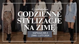 SZAFA KAPSUŁOWA NA LUTY 2024 🩵❄️ 44 gotowe outfity  Stylizacje na zimę  Klasyka i trendy [upl. by Eisenberg]