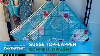 Süße Topflappen selbst genäht – so gehts  DIY  DorfampFamilie [upl. by Slack]