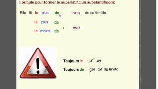 Les superlatifs 2  les nomssubstantifsmp4 [upl. by Mitzie]