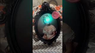 Animated Lenticular Photo Creepy Gothic Woman Portrait Frame Halloween Tabletop Decor Lights Sounds [upl. by Ardnuaed]