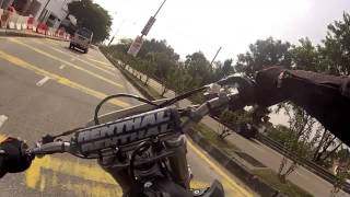 KLX450R supermoto take on public road [upl. by Dorolice]