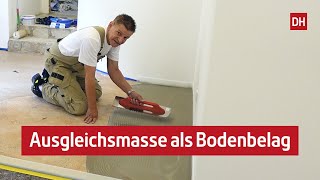 Nur Ausgleichsmasse als alleiniger Bodenbelag DH Trockenbau [upl. by Ellerehs357]